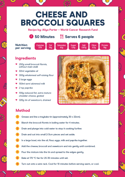 Cheese & Broccoli Squares