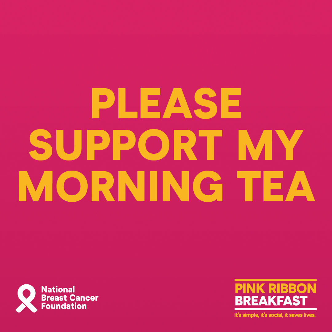 Social Tile - Please Support My Morning Tea - Pink Ribbon Breakfast 2021