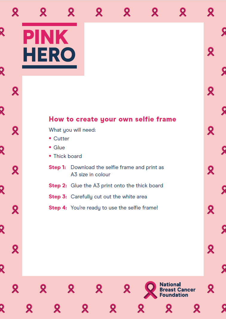 Pink Hero Selfie Frame