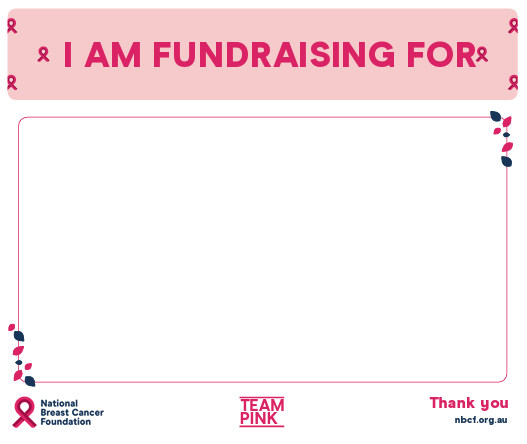 Team Pink - Blank ''Í'm fundraising for''