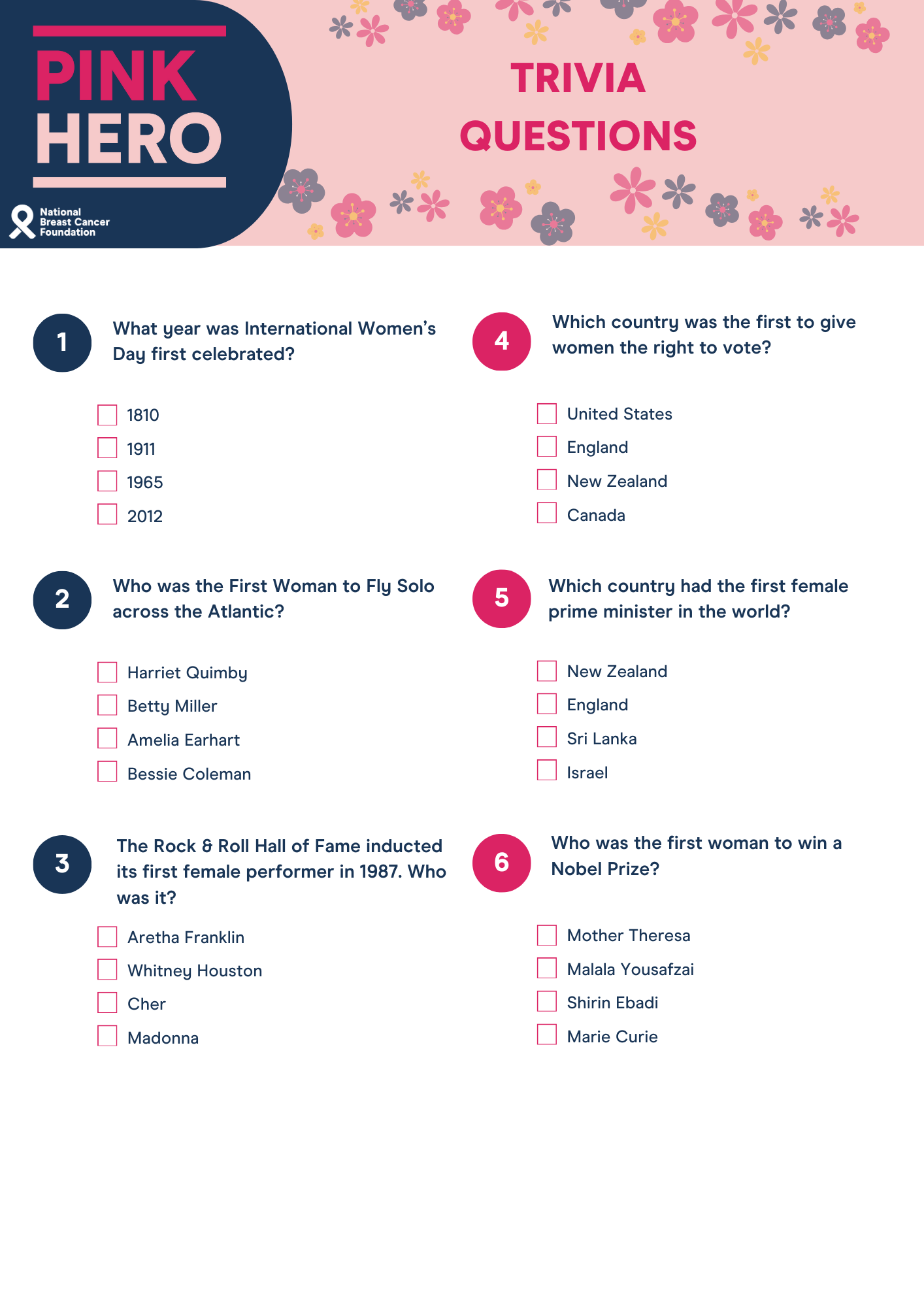 DIY - IWD 2025 Quiz Questions