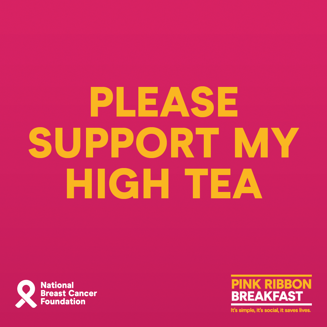 Social Tile - Please Support My High Tea - Pink Ribbon Breakfast 2021